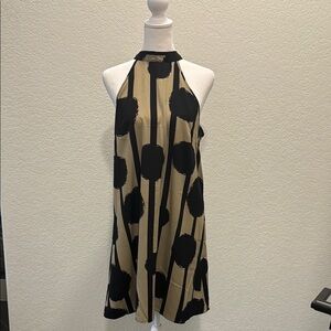 SHEIN Black and Tan Midi Dress